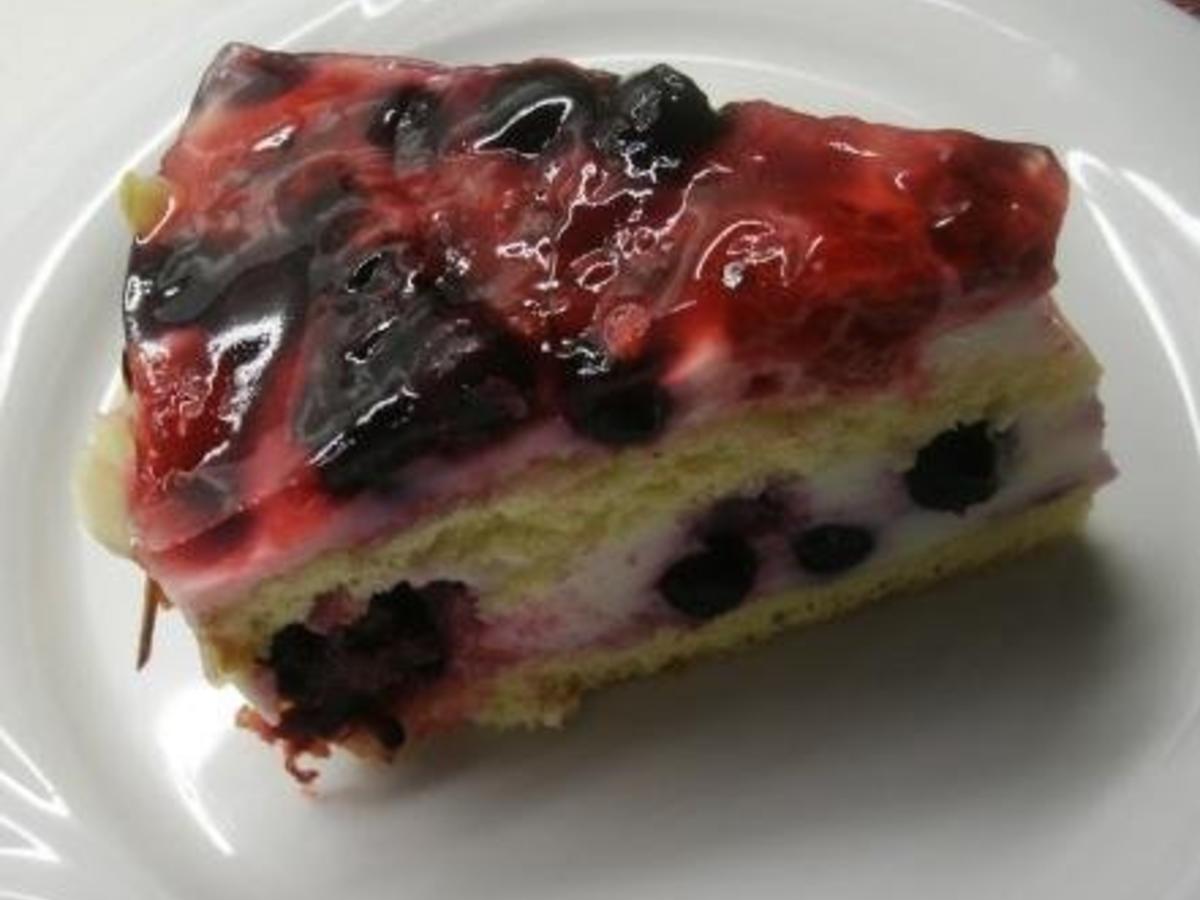 Waldbeeren- Joghurttorte mit Honig - einfach - 70 kcal/100g