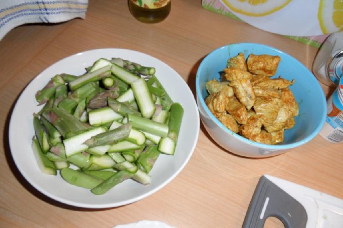 Spargel - gebraten mit Putenfleisch - Rezept - kochbar.de