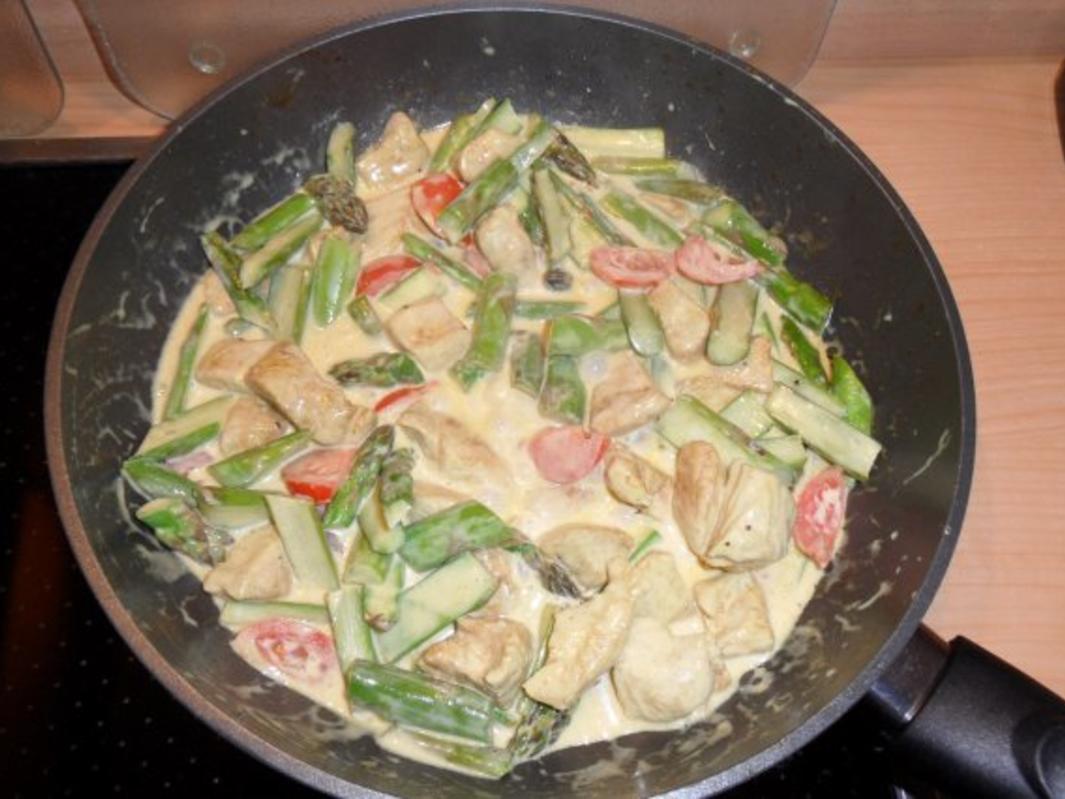 Spargel gebraten mit Putenfleisch - schnell &amp; einfach - von Paprilotte