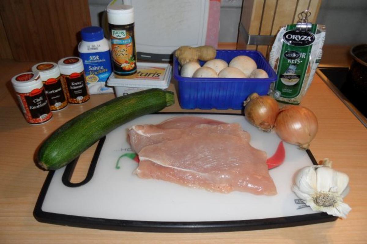 Putenfleisch mit Zucchini und Reis - Rezept - Bild Nr. 2