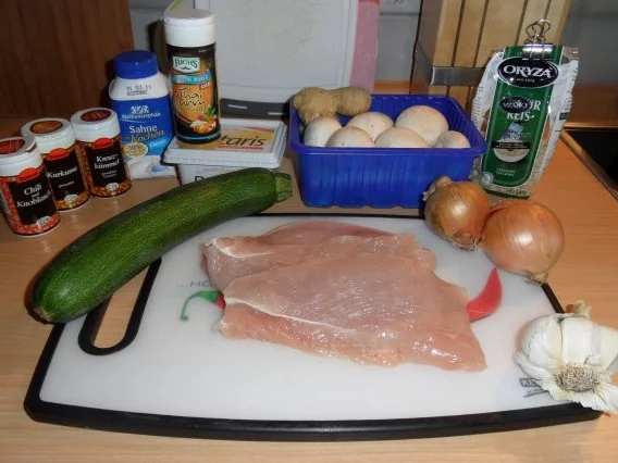 Putenfleisch mit Zucchini und Reis - Rezept - Bild Nr. 2