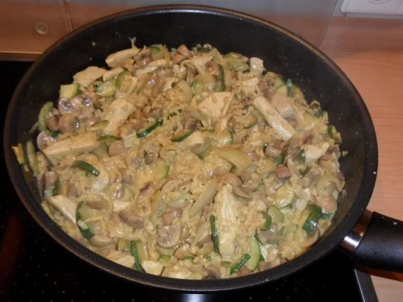 Putenfleisch mit Zucchini und Reis - Rezept - Bild Nr. 7