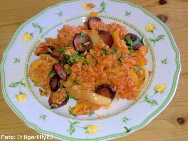 Rezept: Ungarische Reispfanne Ungarische Reispfanne - Rezept