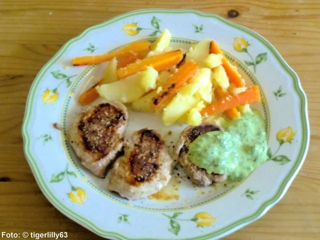 Schweinefilet mit Petersiliencreme - Rezept