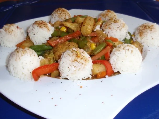 Gemüse-Allerlei mit Basmati-Reisbällchen - Rezept - Bild Nr. 6