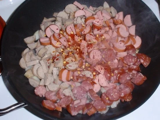 Nudel-Würstchen-Gemüse-Pfanne - Rezept - Bild Nr. 4