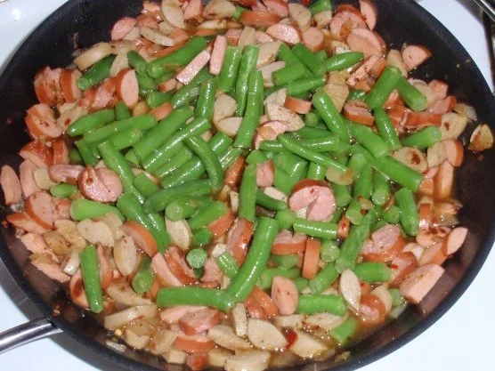 Nudel-Würstchen-Gemüse-Pfanne - Rezept - Bild Nr. 6