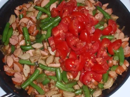 Nudel-Würstchen-Gemüse-Pfanne - Rezept - Bild Nr. 7