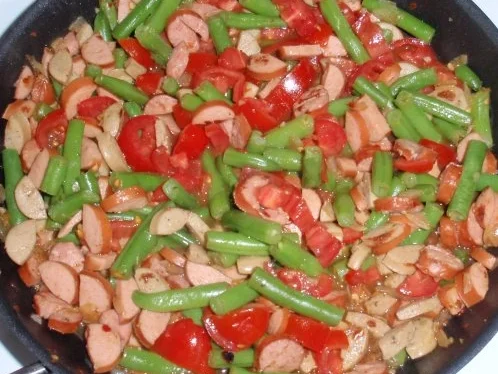 Nudel-Würstchen-Gemüse-Pfanne - Rezept - Bild Nr. 8