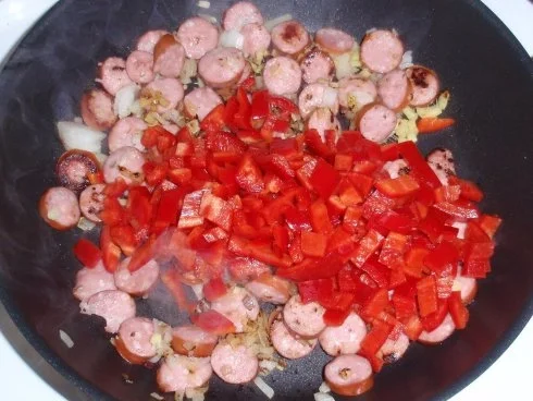 Gemüse-Würstchen-Reis-Pfanne - Rezept - Bild Nr. 7