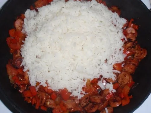 Gemüse-Würstchen-Reis-Pfanne - Rezept - Bild Nr. 11