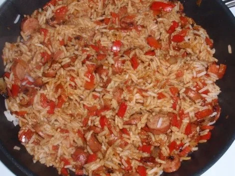 Gemüse-Würstchen-Reis-Pfanne - Rezept - Bild Nr. 12