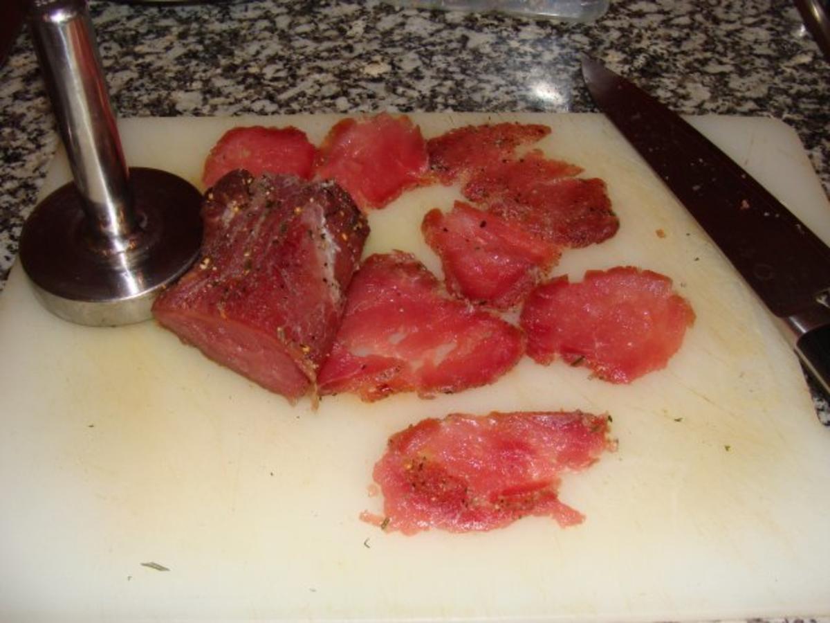 Fleisch : - Gebeiztes Schweinefilet od. Kalbsfilet - - Rezept - Bild Nr. 2