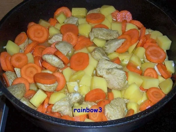 Kochen: Puten-Möhren-Kartoffel-Pfanne - Rezept - Bild Nr. 6
