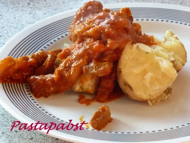 Rezept: Baked Potato mit Schnitzelstreifen Bild Nr. 3 Baked Potato mit Schnitzelstreifen - Rezept - Bild Nr. 3