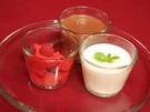 Buttermilchcreme, Mousse au chocolat und Himbeersorbet - Rezept