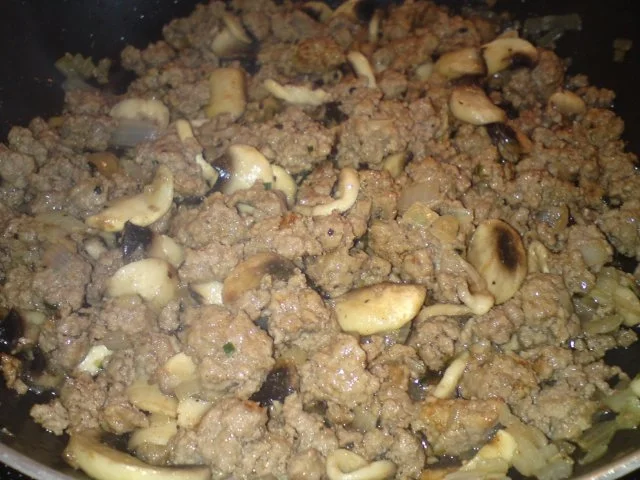 Makkaroni-Hack-Champignon-Gratin - Rezept - Bild Nr. 2