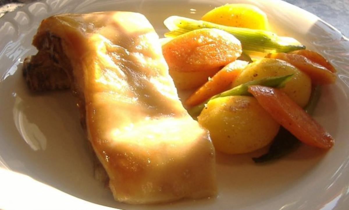 Spanferkel in Vakuum gegart mit blanchiertem Gemüse - Rezept - kochbar.de