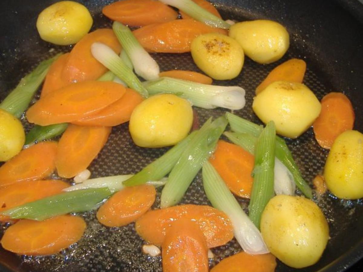 Spanferkel in Vakuum gegart mit blanchiertem Gemüse - Rezept - kochbar.de