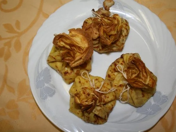 Crêpes-Beutel mit Apfelfüllung - Rezept - Bild Nr. 2