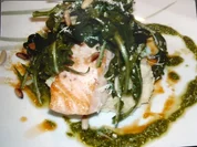 Rezept: Lachsfilet auf Trรผffelschaum und Pesto Bild Nr. 2 Lachsfilet auf Trรผffelschaum und Pesto - Rezept - Bild Nr. 2