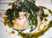 Lachsfilet auf Trüffelschaum und Pesto - Rezept - Bild Nr. 2