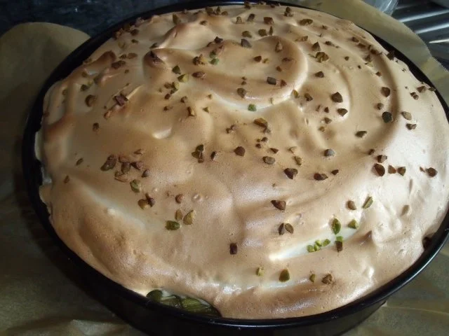 Rhabarberkuchen mit Baiserdecke - Rezept