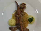 Rezept: Kalbsleber an Calvadossoße, dazu Sellerie-Kartoffelpüree Kalbsleber an Calvadossoße, dazu Sellerie-Kartoffelpüree - Rezept