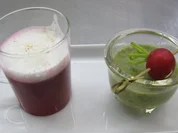 Radieschenblätter-Cremesüppchen und Rote Bete-Cappuccino - Rezept