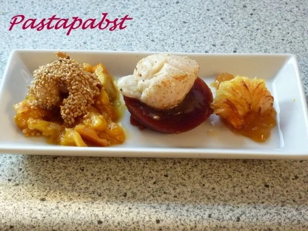 Sesamgarnele auf Orangenchutney - Rezept - Bild Nr. 6