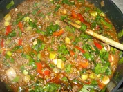 Rezept: Hackfleischsoße mit Bärlauch Hackfleischsoße mit Bärlauch - Rezept