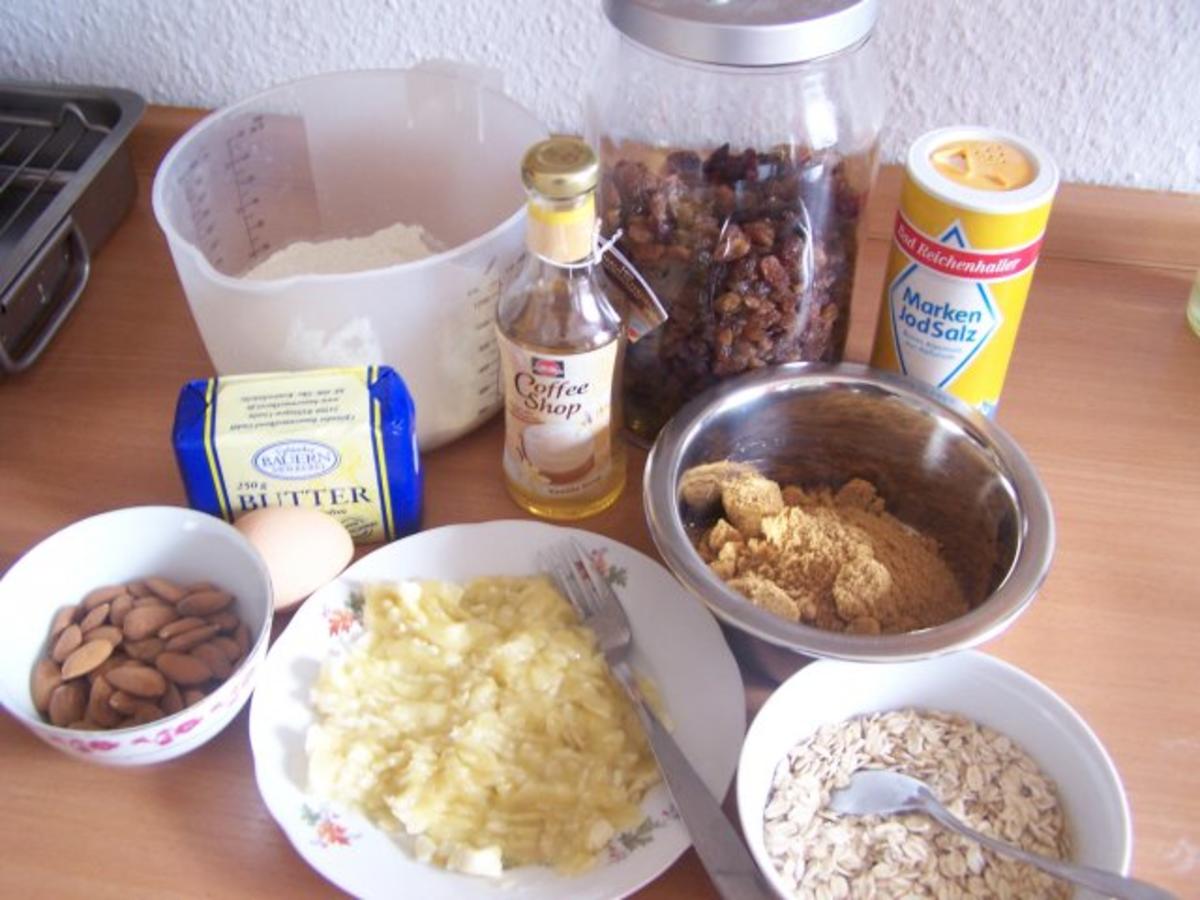 Bananen-Cookies mit Rosinen und Mandeln - Rezept - Bild Nr. 2