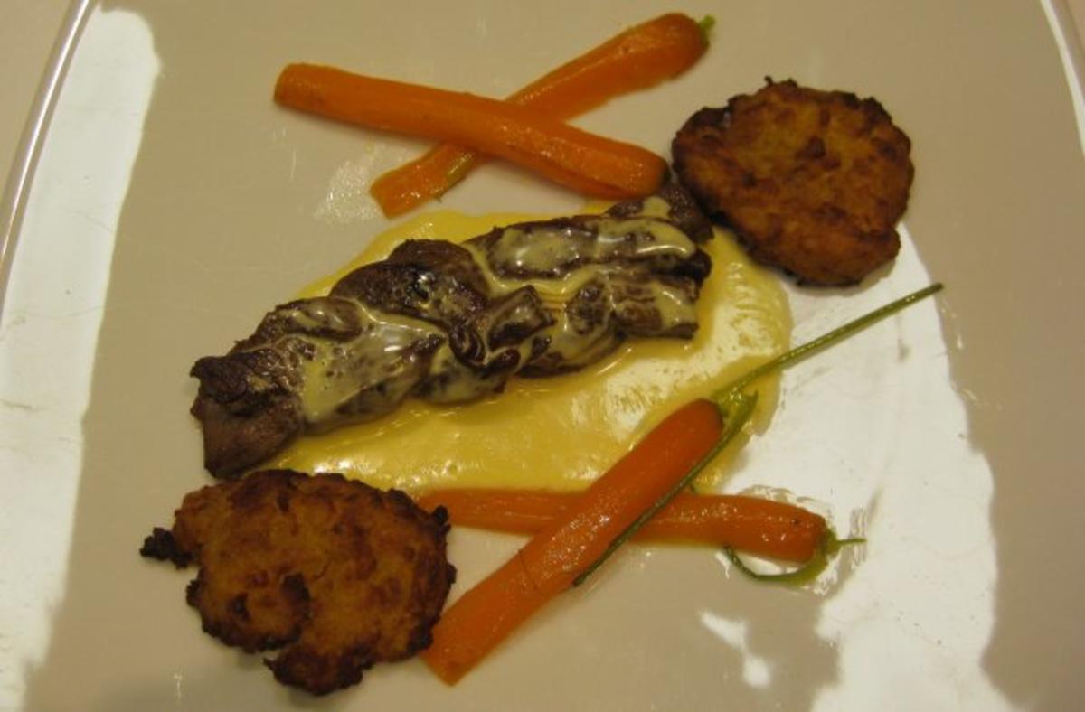 Filetzopf aus Rind- und Lammfilet mit Berner Rösti und Bio-Möhrchen -
Rezept Durch Unter Volldampf