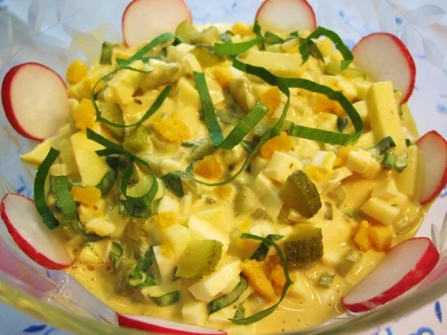 Eiersalat mit frischem Bärlauch ... - Rezept