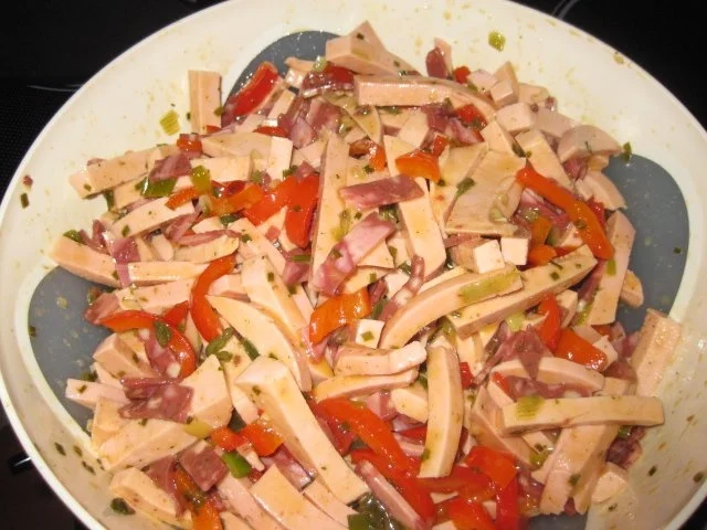 Wurstsalat mit krossen Bratkartoffeln... - Rezept - Bild Nr. 3