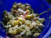 Kartoffelsalat mit Radieserl und Lauchzwieberl - Rezept