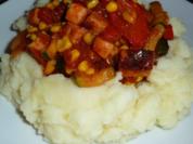 Leberkäs-Pfanne im Kartoffelnest - Rezept