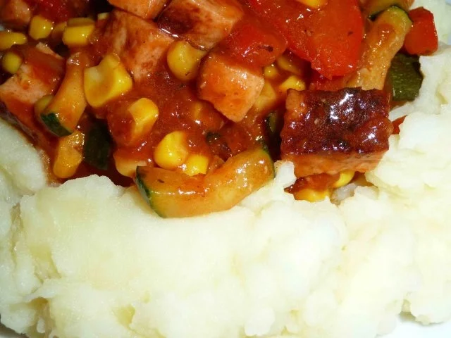 Rezept: Leberkäs-Pfanne im Kartoffelnest Bild Nr. 13 Leberkäs-Pfanne im Kartoffelnest - Rezept - Bild Nr. 13