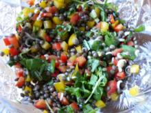 Bunter Sommer Salat mit Berglinsen - Rezept