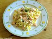 Bandnudeln mit Lachssahne - Rezept