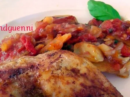 Hähnchenkeulen auf doppelten Boden - Rezept - Bild Nr. 2