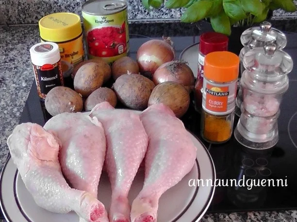 Hähnchenkeulen auf doppelten Boden - Rezept - Bild Nr. 3