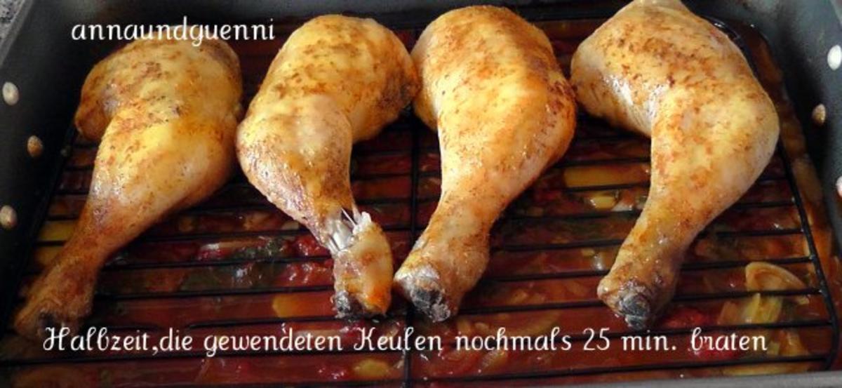 Hähnchenkeulen auf doppelten Boden - Rezept - Bild Nr. 9