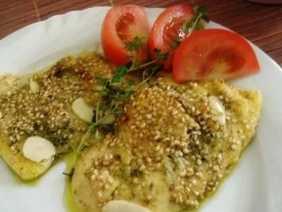 Gebratener Basilikum-Käse in Sesam-Mandelpanade - Rezept - Bild Nr. 4