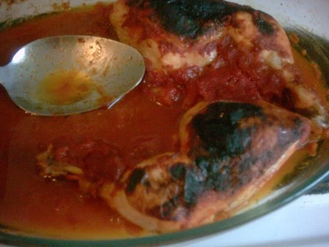 Rezept: Hähnchekeulen in Tandoori - Tomaten - Honig - Soße Hähnchekeulen in Tandoori - Tomaten - Honig - Soße - Rezept