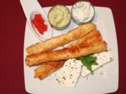 Zigarrenbrot mit Beilage - eingerollte Teigblätter - Rezept