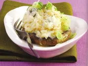 Gorgonzolarisotto auf Portobellopilz - Rezept