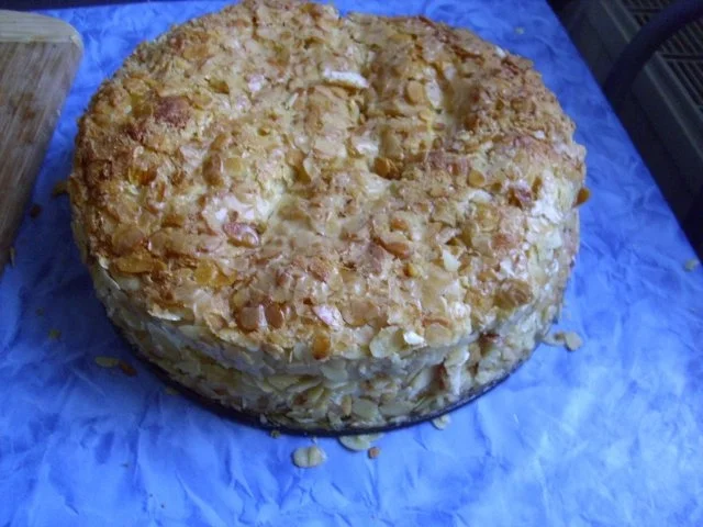 Rezept: Bienenstich mit Vanillepudding-Creme und Mandeln Bild Nr. 16 Bienenstich mit Vanillepudding-Creme und Mandeln - Rezept - Bild Nr. 16