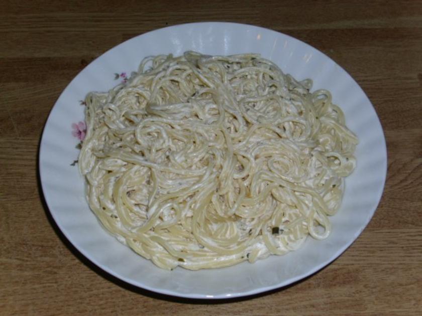 Kräuter Frischkäse Spaghetti - schnell &amp; einfach - von Muckisale
