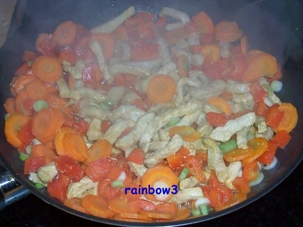 Kochen: Schweine-Geschnetzeltes mit Gemüse - Rezept - Bild Nr. 5